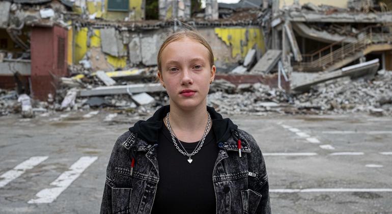 Разрушенная школа в Харькове (август 2022 года).